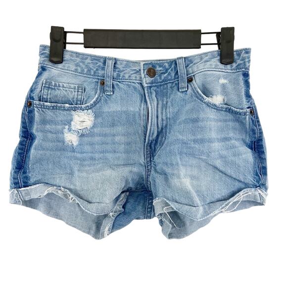 Abercrombie & Fitch 00 Distressed Cutoff Mid Rise Denim Jean Shorts - Picture 1 of 5